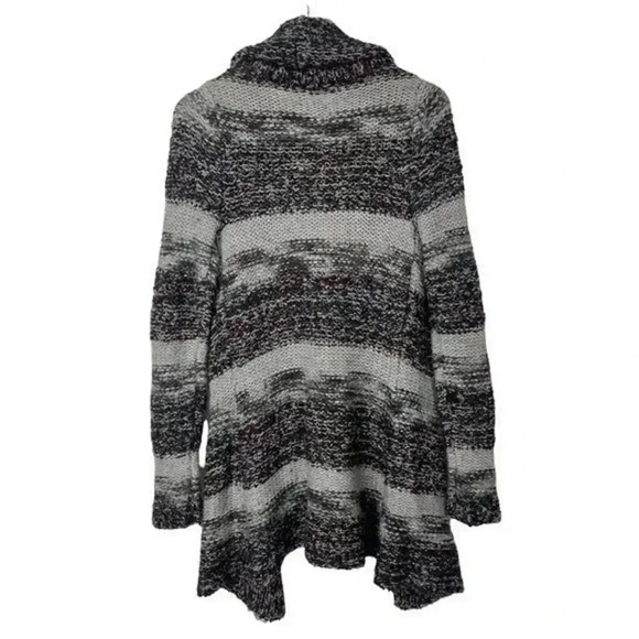 Cynthia Rowley Purple & Gray Stripe Knit Cardigan Sweater S - Picture 2 of 4